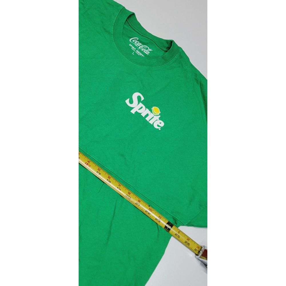 Coca Cola Brand Sprite Spirit Jersey Green Big Logo Adult Size Large‎ - Picture 3 of 5